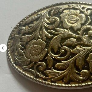 BELT BUCKLE VINTAGE WESTERN ORNATE BELT BUCKLE